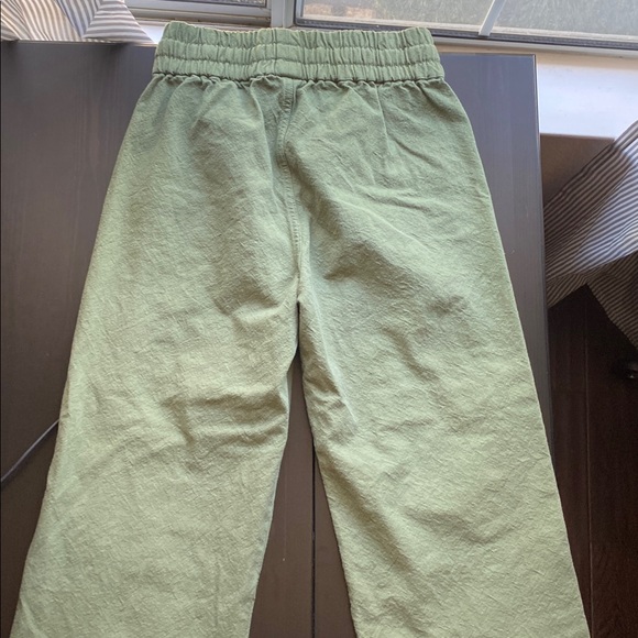 EVERLANE The Canvas Organic Cotton Sage Green Pull-On Drawstring Pants Small - Picture 6 of 8